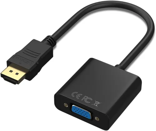 Adaptador HDMI a VGA 1080P, HDMI macho a VGA hembra adaptador con audio y CC para computadora portátil, PC, escritorio, TV, Xbox, PS3, PS4, etc.