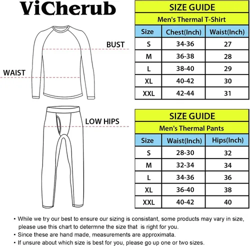 Vista 7 de ViCherub Thermal Underwear for Men Fleece Lined Long Johns Base Layer Top and Bottom Set for Cold Weather