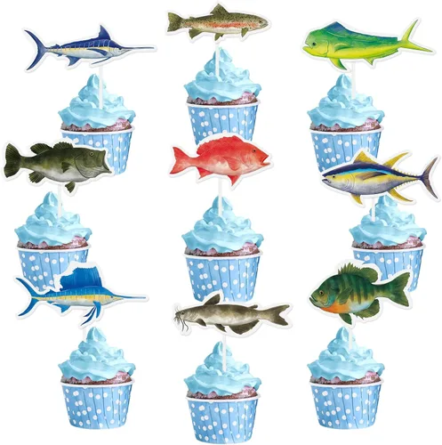 Vista 15 de WERNNSAI 36 decoraciones de dinosaurio para tartas – Decoración de cumpleaños de dinosaurio, decoración de cupcakes de dinosaurio, decoración