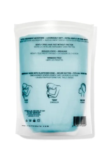 Vista 2 de ILES FORMULA Toalla turbante para el cabello, toalla de microfibra ultrasuave para el cabello de secado rápido, control del encrespamiento