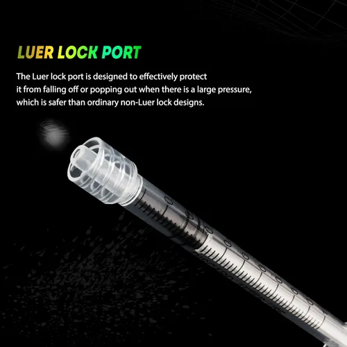 Vista 3 de Jeringa de 1ml/cc con aguja Luer Lock de calibre 25 de 1 pulgada, jeringas de muestra desechables de laboratorio, paquete de 20