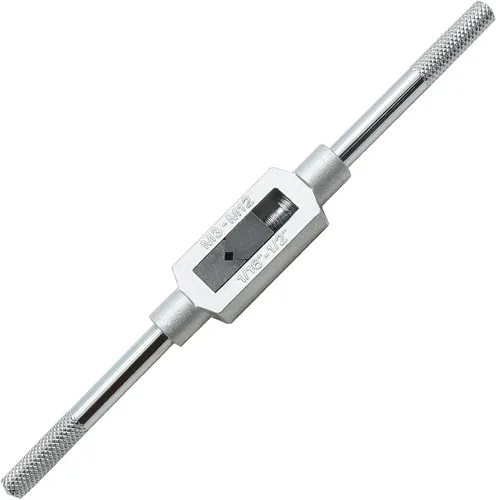 Vista 9 de Piutouyar M1-6 Llave de grifo ajustable con mango 1/16"-1/4" Llave de escariador de mango de grifo profesional