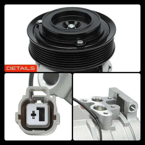 Vista 9 de A-Premium Compresor de aire acondicionado con embrague compatible con Honda Element 2.4L 2003-2011