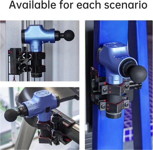Vista 7 de Soporte de pistola de masaje manos libres para espalda, soporte de pistola de masaje muscular de percusión para automasaje, compatible