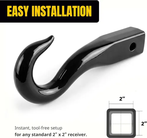 Vista 4 de MaxxHaul 70248 Gancho de remolque forjado, paquete de 1