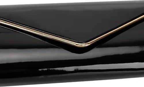 Vista 2 de Dexmay - Bolso de mano de piel de patente brillante para mujer, bolso de noche plegable