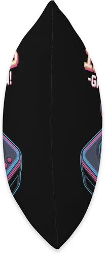 Vista 2 de Level 1980s Game On Retro Arcade Joystick Gamer Throw Pillow