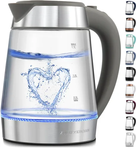 Vista 8 de Tetera Eléctrica de Agua de Ebullición Rápida Zulay Kitchen - 1.7L, 1500W, Apagado Automático para Protección Contra Sobrecalentamiento y Hervir