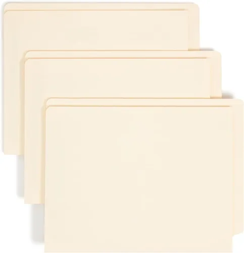 Vista 6 de Smead Carpeta de bolsillo con pestaña final con cierre, pestaña de corte recto, 1 bolsillo, tamaño carta, manila, 25 por caja (34099)