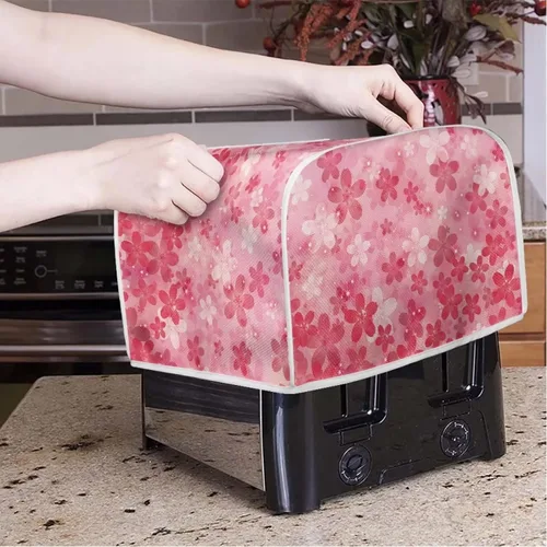 Vista 12 de Xoenoiee Cubierta para tostadora con patrón de cactus de alpaca, cubierta contra el polvo para tostadora de pan y tostadora, protector de utensilios