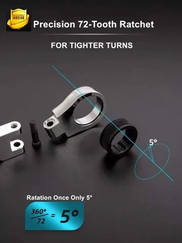 Vista 3 de Llave de trinquete métrica de cabeza flexible de 0.315 in, llave combinada de trinquete de 72 dientes