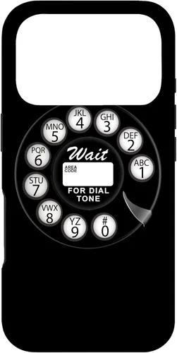 Vista 30 de Divertida caja del teléfono del dial rotatorio analógico retro retro negro lindo negro para el iPhone 17