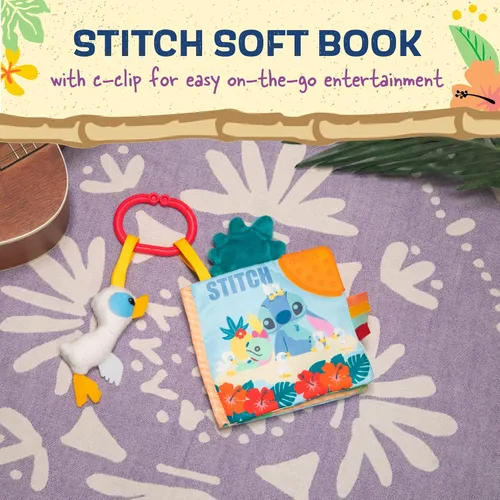 Vista 2 de Kids Preferred Disney Baby Lilo & Stitch Soft Book: Stitch ON-The-GO Soft Book, Blue Medium