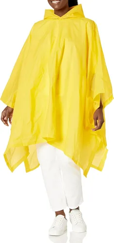 Vista 8 de Totes Adult Packable Lightweight Hooded Rain Poncho Transparente