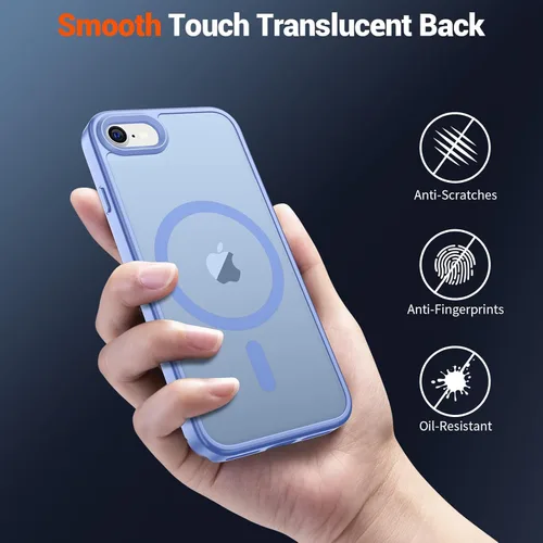 Vista 420 de SUPFINE - Funda magnética para iPhone 13 Pro Max (compatible con MagSafe), (protección contra caídas de grado militar de 10 pies), delgada, Negro