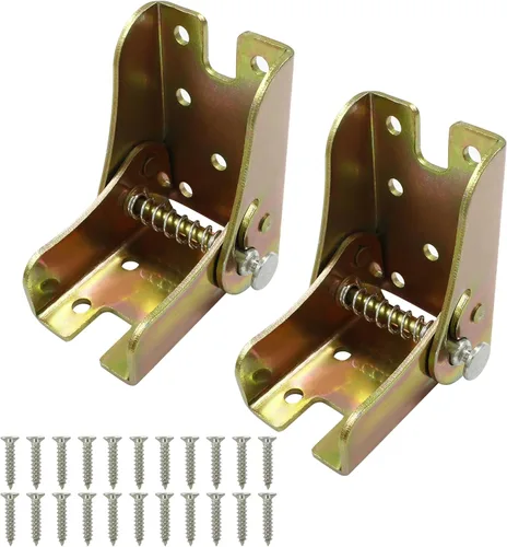 Vista 5 de 2 soportes de bisagra plegables, bisagras autobloqueantes, soporte de mesa plegable de 90 grados, accesorios de patas resistentes para mesa