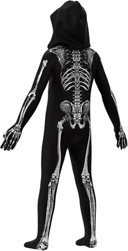 Vista 5 de Cupohus' Unisex Jumpsuit - Scary Black and White Halloween Jumpsuit Costume compatible for cos like Skeleton