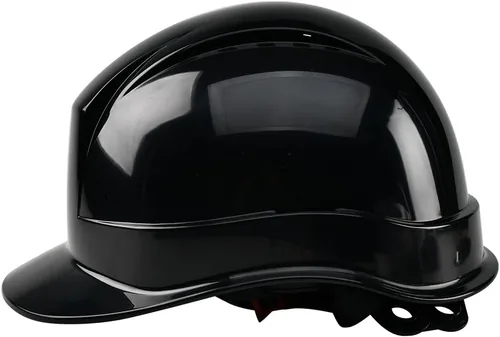 Vista 4 de Casco de trabajo de construcción personalizado Casco de seguridad con suspensión de trinquete de 6 puntos con ventilación