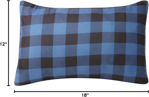 Vista 7 de Almohada de campamento Teton Sports; Ideal para viajes, camping y mochileros; Lavable, cuadros azules