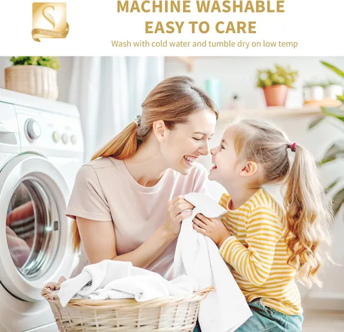 Vista 7 de Safe and Sound Protector de almohada impermeable con cremallera, funda de almohada suave y transpirable de microfibra tamaño estándar, funda