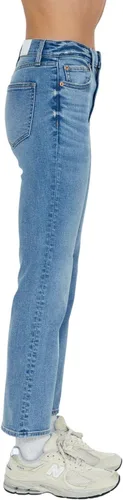 Vista 2 de Pantalones de mezclilla recortados Lennon de tiro alto para mujer