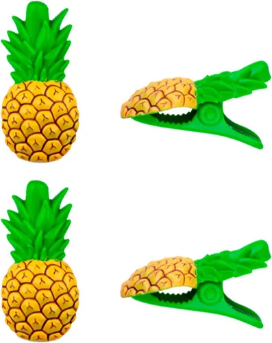 Vista 8 de 4 clips de toalla de playa para silla, clips de toalla de plástico verde cactus de gran tamaño, clips de piscina para evitar que la toalla se vuele