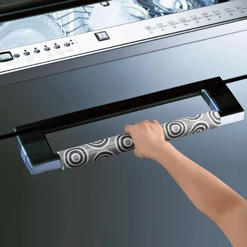 Vista 3 de OUGAR8 Cubierta hecha a mano para manija de puerta de refrigerador, atrapa goteos, polvo, manchas y huellas dactilares para nevera, microondas