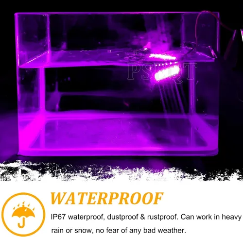 Vista 3 de PSEQT 10 unidades de luces LED de tira de roca para auto, luces de rueda de bajo brillo, kits de iluminación para guardabarros, impermeables