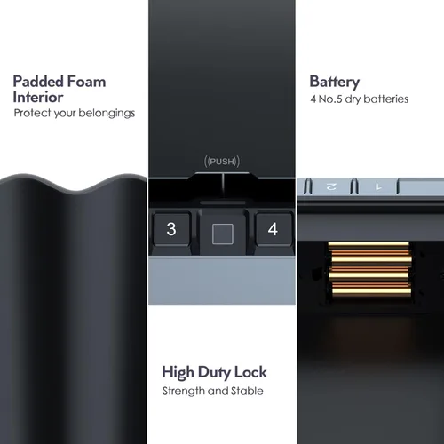 Vista 7 de Gun Safe Biometric Handgun Safe, Fingerprint Pistol Safe 3-Ways Quick-Access Gun Safes for Pistols with Key and Keypad, Gun Lock Box for Pistols