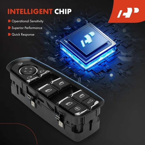 Vista 6 de A-Premium Master - Interruptor de elevalunas eléctrico compatible con Porsche Cayenne 2011-2014, Macan 2015, Panamera 2010-2015 Hatchback, lado