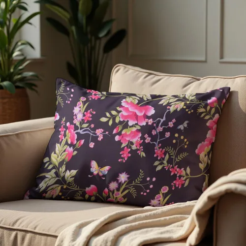 Vista 2 de Decozen Fundas de almohada – Paquete de 1 funda de cojín decorativa con estampado floral para decoración del hogar, sofá, silla, cama, patio, sala
