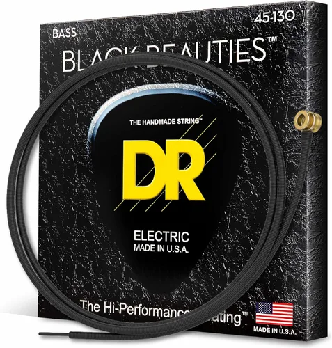 Vista 11 de Dr Strings - Black Beauties - Cuerdas para bajo – Extra-durables, con revestimiento negro.