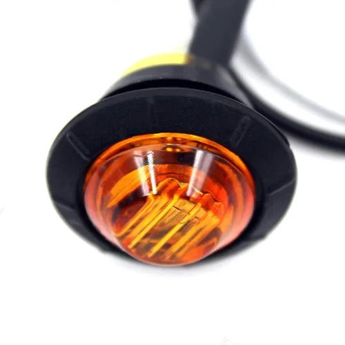 Vista 7 de KEING Paquete de 10 luces LED ámbar + 10 unidades rojas + 10 unidades selladas blancas impermeables pequeñas redondas de 3/4 pulgadas, luces