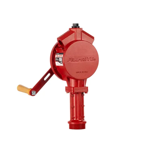 Vista 11 de Fill-Rite FR152 bomba de mano de pistón con manguera y boquilla, color rojo