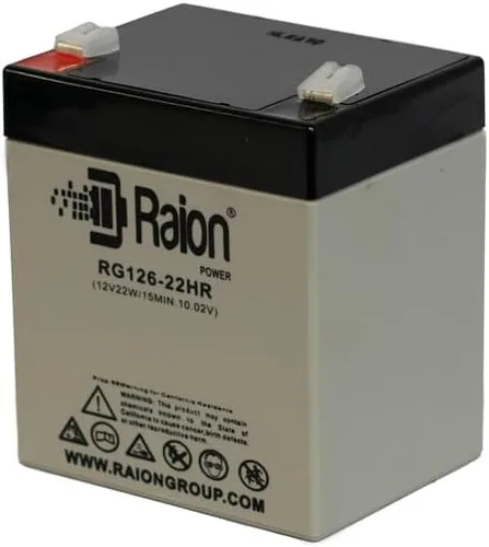 Vista 2 de Raion Power RG126-22HR 12V 5.5Ah Compatible Replacement High Rate Discharge Rechargeable UPS Battery for Powerware Prestige EXT 750-5 Pack