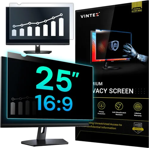 Vista 22 de VINTEZ Pantalla de privacidad de 14 pulgadas 16:9 para monitor de computadora y laptop, película protectora antirreflejos, filtro de luz azul