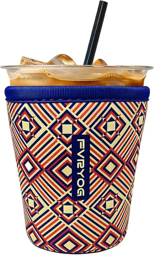 Vista 84 de Reusable Insulated Neoprene Iced Coffee Sleeves for Iced Coffee Cups, Coffee Coolies sleeves for Iced & Hot Drinks