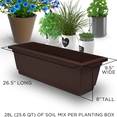 Vista 4 de Outland Living Jardinera elevada de 6 pies – Jardinera vertical independiente con 4 cajas de contenedores, buena para patio o balcón