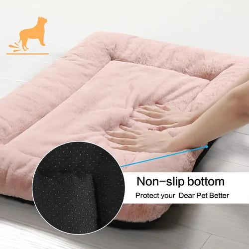 Vista 6 de Camas para Perros Almohadilla de Jaula para Perros Grandes Cama de Jaula para Perros Ultra Suave Lavable y Antideslizante Almohadilla de Perrera
