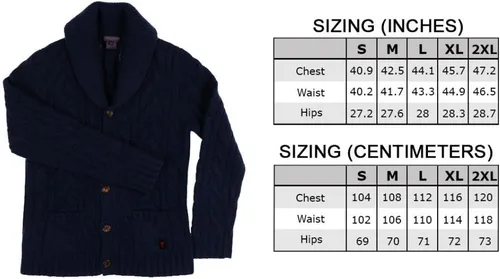 Vista 6 de Citizen Cashmere Pure Yak Wool Mens Cardigan with Vintage Shawl Collar and Button Up Design Long Sleeves and Front Pockets