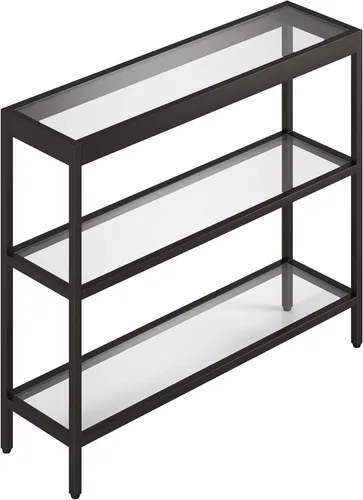 Vista 5 de Henn&Hart Mesa de centro rectangular rectangular de 45 pulgadas de ancho en latón, mesas de centro rectangulares modernas para sala de estar