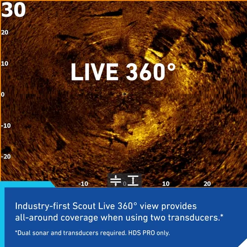 Vista 6 de Lowrance Transductores de sonda activa Target 2 y Active Target 2 XL