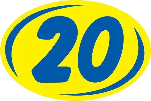 Vista 3 de Letrero de modelo Bold Year Black and Chartreuse, ovalado, adhesivo para parabrisas, duradero, impermeable, vinilo EZ-Line EZ226