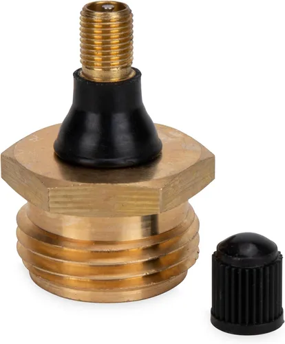 Camco Enchufe de Soplado de Latón para RV - Herramienta Esencial para Acondicionar tu RV para el Invierno - Construcción de Latón de Alta