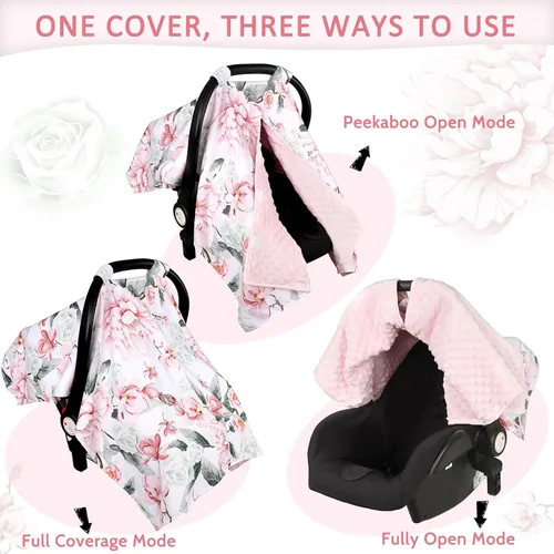 Vista 5 de Funda de asiento de automóvil para bebé, funda transpirable para asiento de automóvil para verano, cubierta de toldo de apertura de asiento