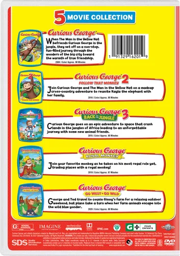 Vista 2 de Curious George 5-Movie Collection DVD