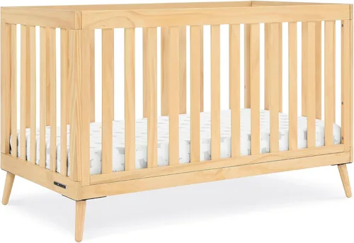 Vista 22 de Delta Children Essex - Cuna convertible 4 en 1, color blanco Bianca con patas de color natural Bianca Blanco