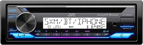 Vista 2 de JVC KD-T92MBS - Receptor de CD deportivo para motocicleta marina con tecnología inalámbrica Bluetooth y USB frontal AUX estéreo SiriusXM Ready iPod