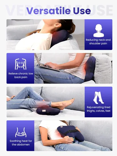 Vista 9 de BOB AND BRAD Masajeador de espalda con calor elegible para FSA, masajeador de cuello con cable EZBack para alivio del dolor de tejido profundo