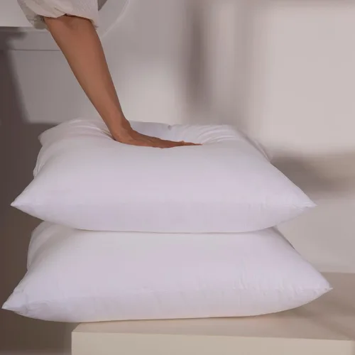 Vista 4 de JUSPURBET Almohada suave de 18 x 18 pulgadas para sofá y dormitorio, cojín cuadrado con funda 100% algodón, forma de almohada de cojín decorativo